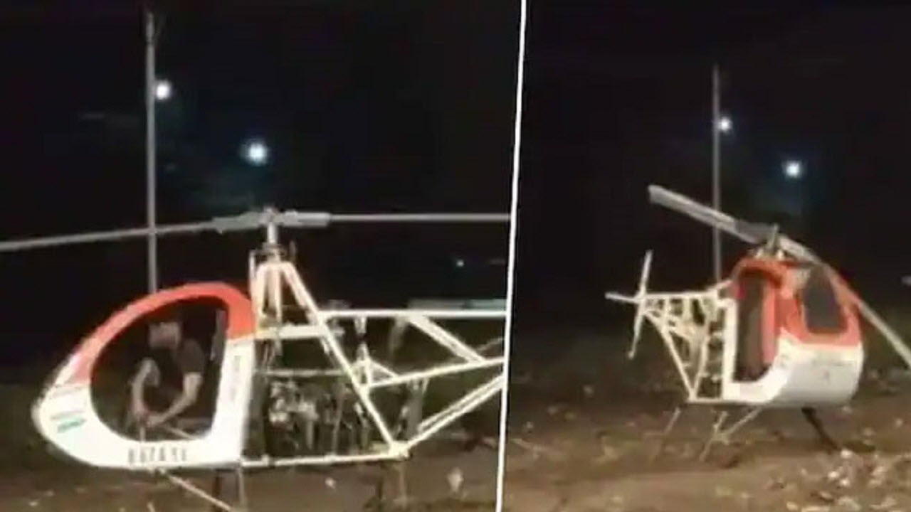 لحظه وحشتناک برخورد پروانه هلی کوپتر به خلبان
