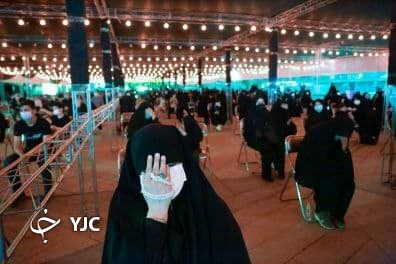 عزاداری حسینی در عرصه میدان شهدای مشهد+ تصاویر