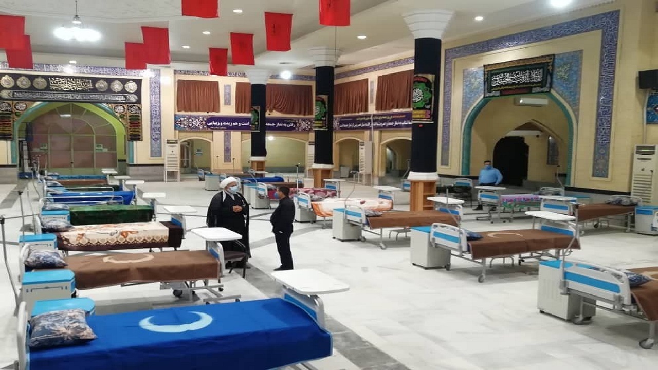تبدیل مصلای نماز جمعه به بیمارستان بیماران کرونایی + فیلم