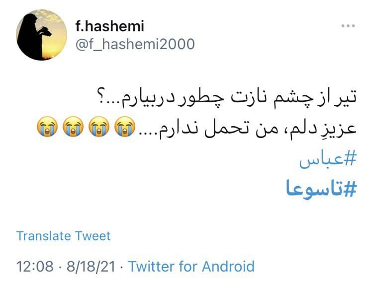 دلنوشته های کاربران در روز تاسوعا