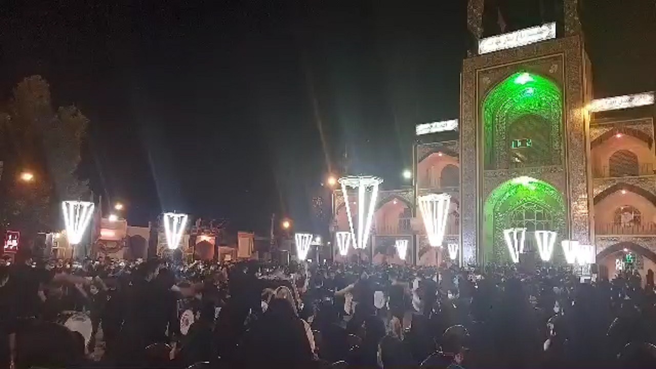 مراسم شب تاسوعای حسینی در مهریز + فیلم