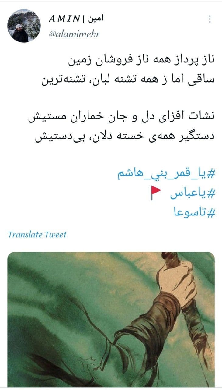 کاربران در عزای علمدار کربلا