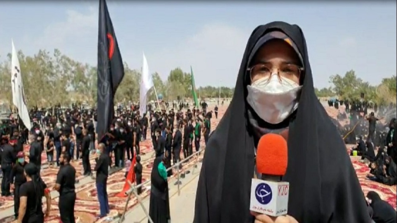 عزاداری روز تاسوعا با رعایت شیوه نامه‌های بهداشتی در بافق