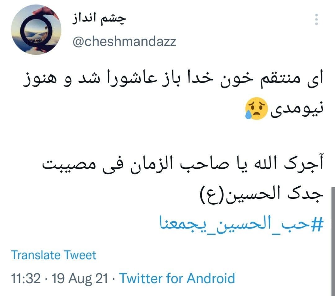دلنوشته کاربران در عاشورای حسینی