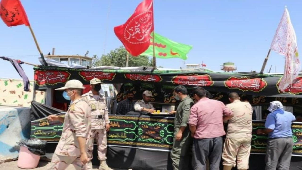 برپایی موکب حسینی در مرز دوغارون تایباد