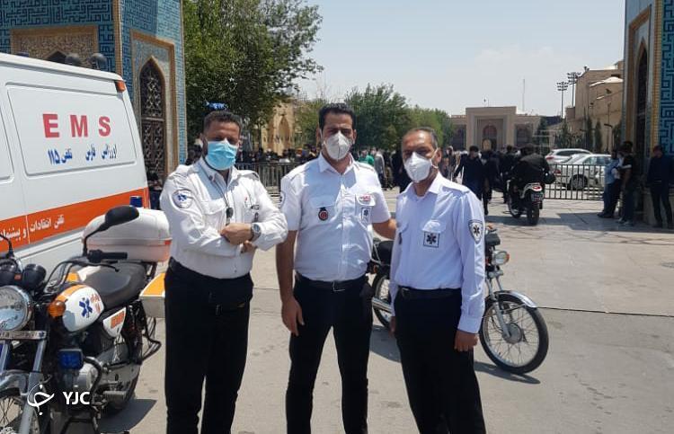 اورژانس فارس در روز عاشورا، همگام و در کنار عزاداران حسینی + تصاویر