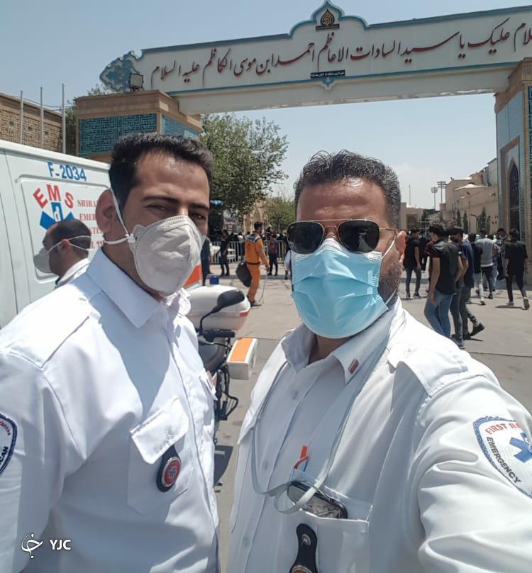 اورژانس فارس در روز عاشورا، همگام و در کنار عزاداران حسینی + تصاویر