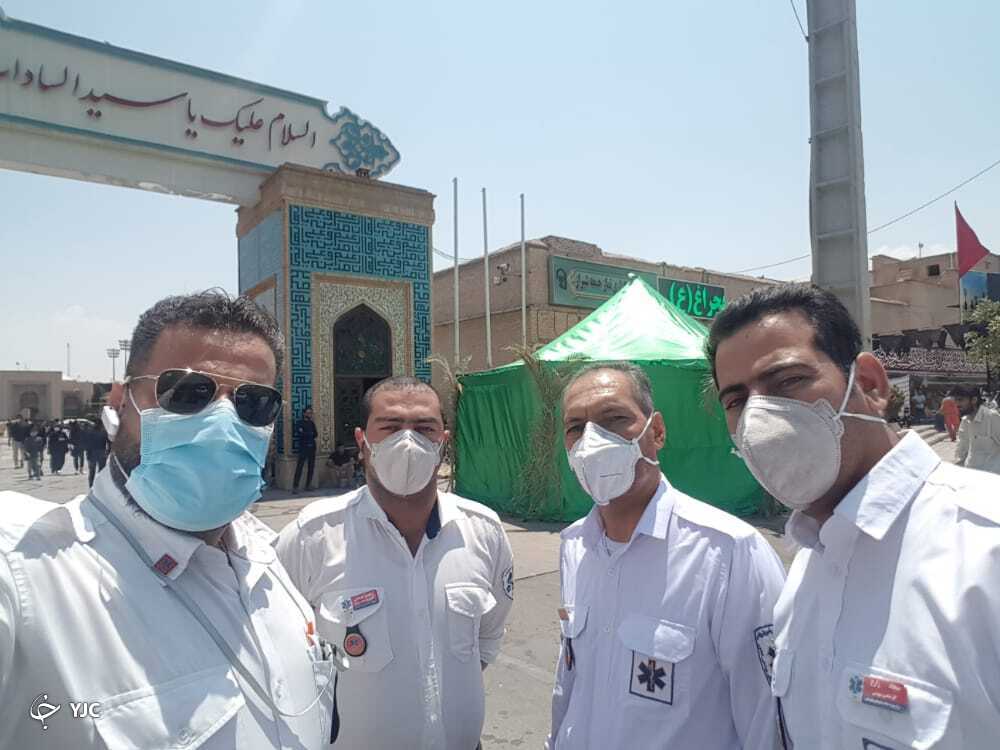 اورژانس فارس در روز عاشورا، همگام و در کنار عزاداران حسینی + تصاویر