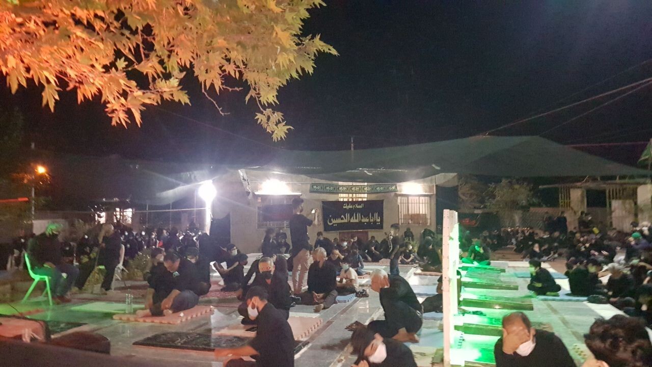 آیین شام غریبان شهدای کربلا در گلستان + فیلم و عکس