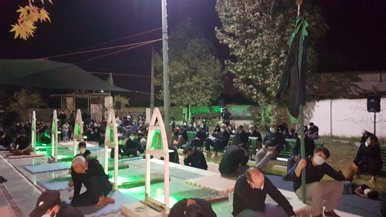 آیین شام غریبان شهدای کربلا در گلستان + فیلم و عکس