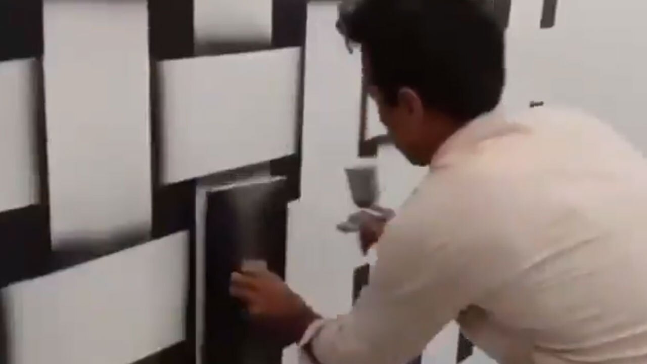 طراحی جالب و ساده سه‌ بعدی بر دیوار + فیلم