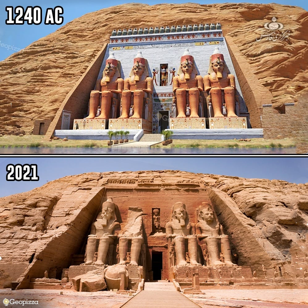 آثار مشهور جهان هنگام ساخت چه شکلی بودند/ از کلوسئوم تا طاق کسری + تصاویر