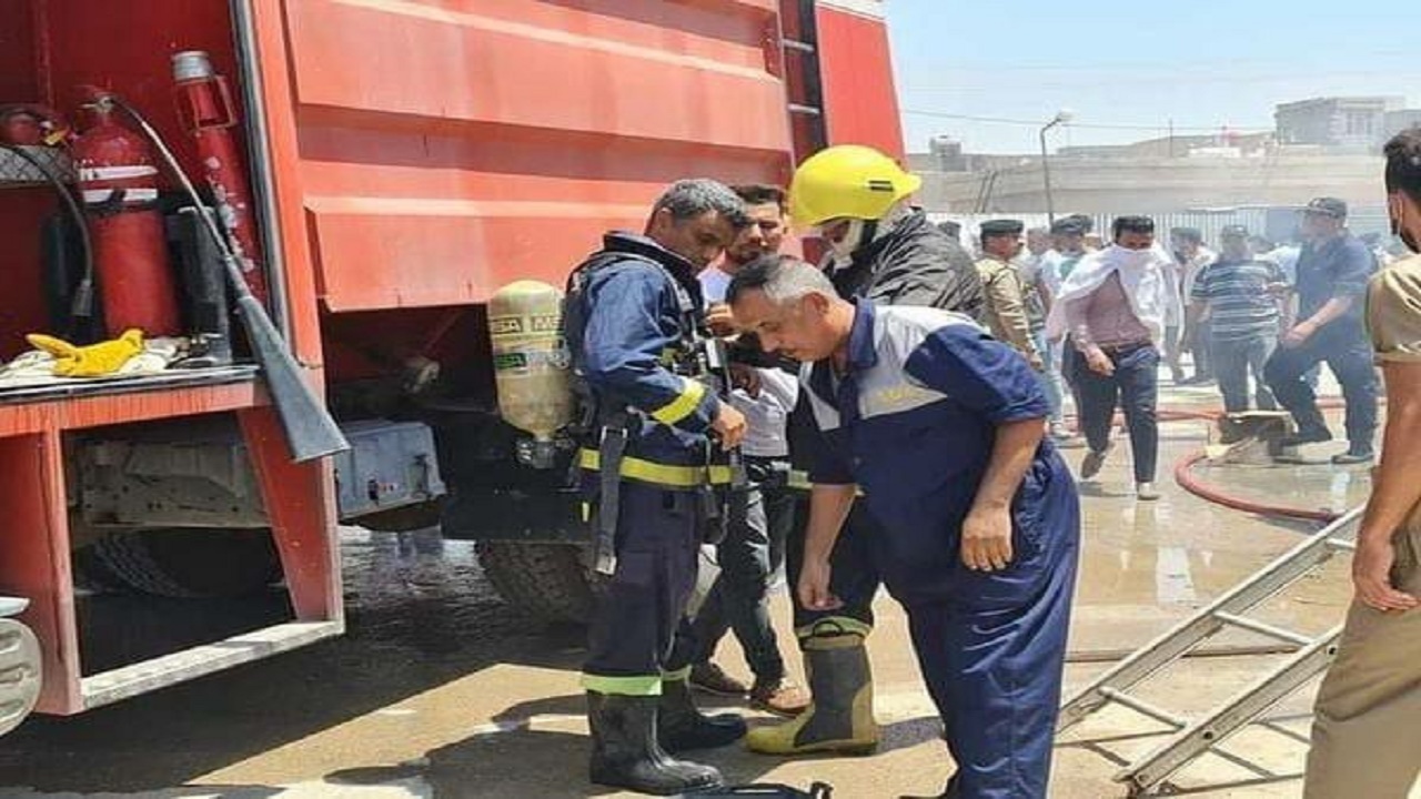 آتش سوزی در بیمارستانی در عراق+ تصاویر