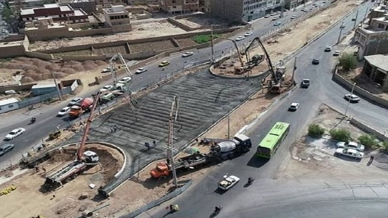 آغاز بتن ریزی عرشه تقاطع غیرهمسطح زکریای رازی