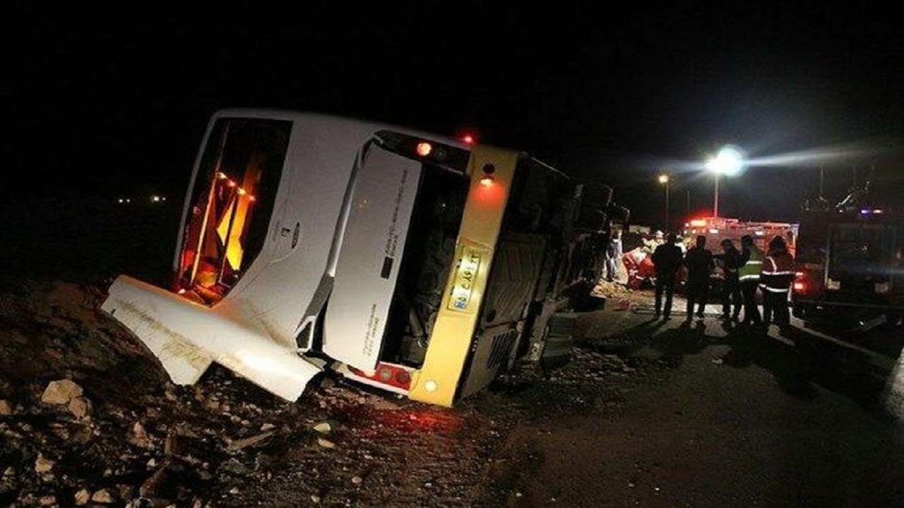 راننده مقصر حادثه واژگونی اتوبوس در دامغان بود