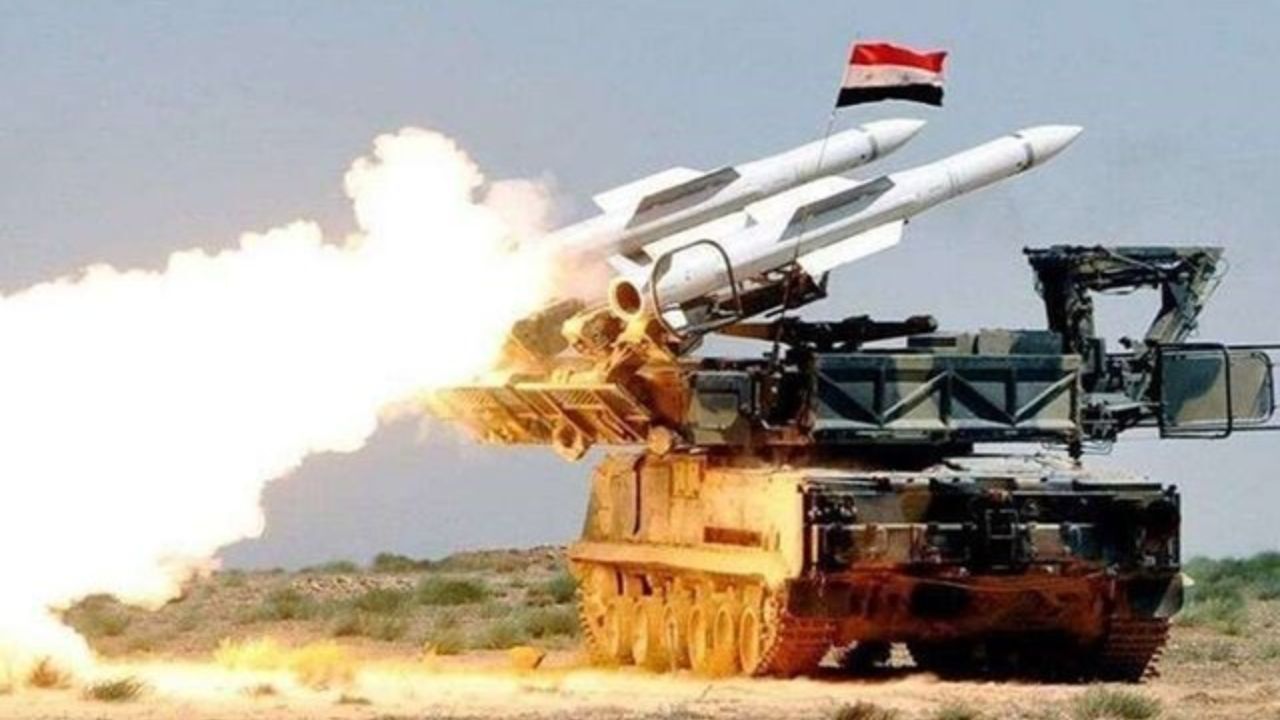 دفع حملات راکتی اسرائیل از سوی پدافند هوایی سوریه