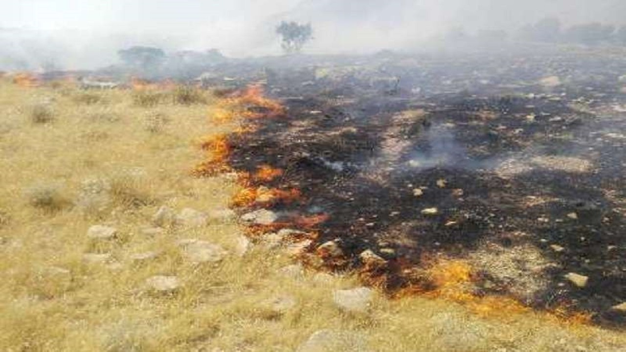 آتش به جان مراتع روستای چهار ده ایذه افتاد