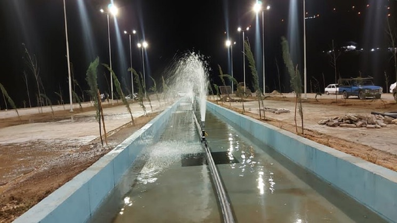 احداث سه آبنما در محوطه باغ ایرانی آبیدر سنندج