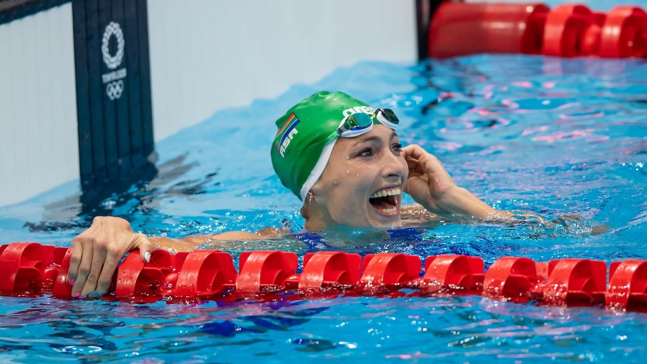ورزشکار آفریقای جنوبی در ۲۰۰ متر کرال سینه زنان طلا گرفت