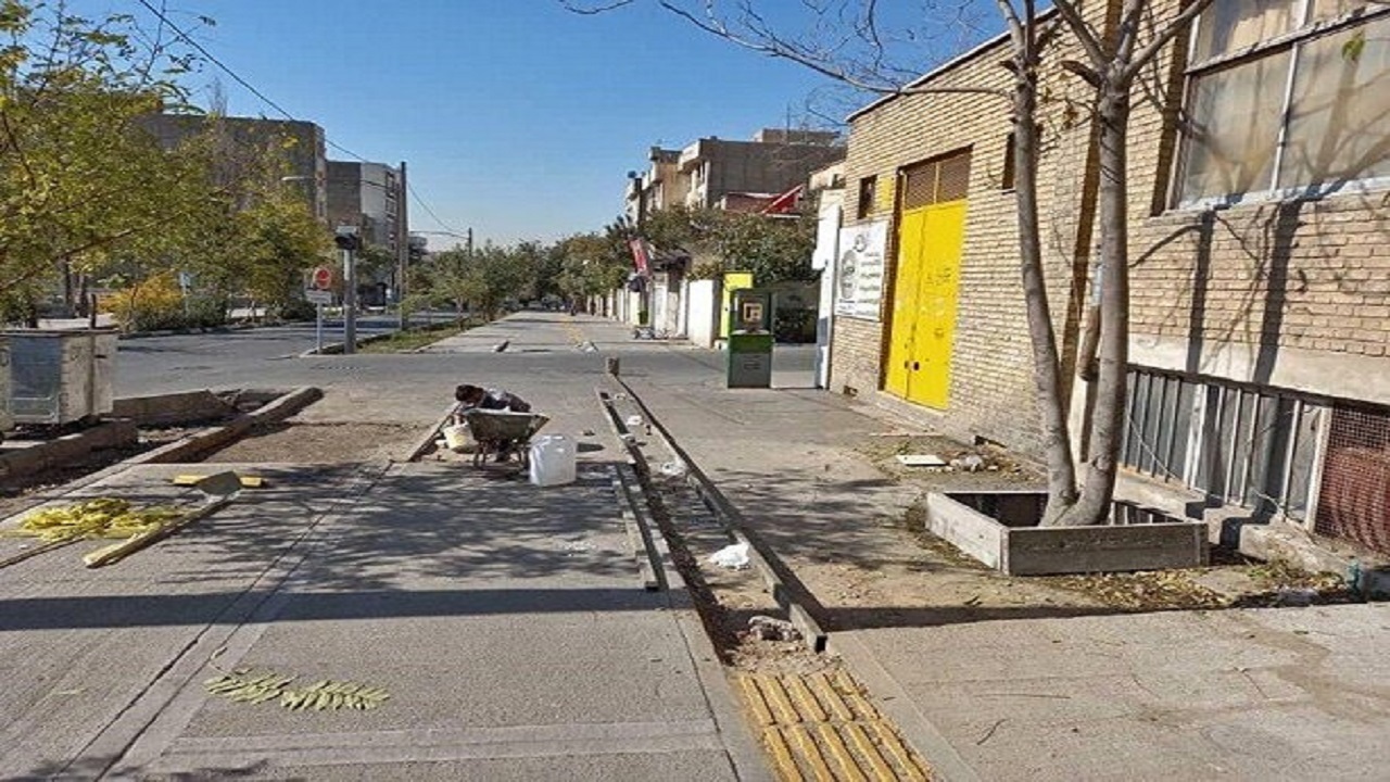 پیاده راه رجائی شهر کرج مناسب سازی شد