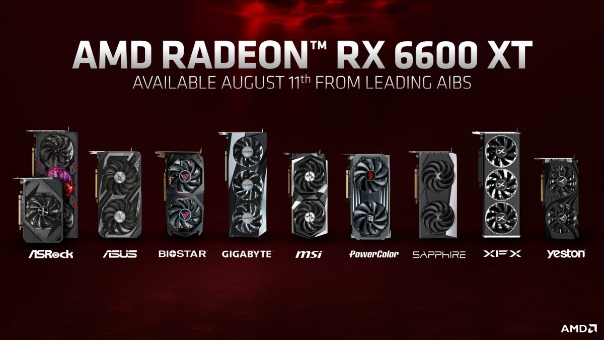 تصویر کارت گرافیک AMD Radeon RX 6600 XT شرکت AMD کارت گرافیک RX 6600 XT را معرفی کرد