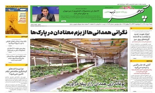 تجربه دولت دوازدهم,عبرت آیندگان/نگرانی همدانی ها از بزم معتادان در پارک ها