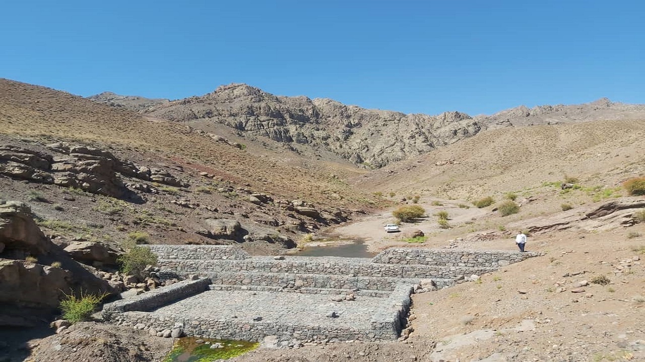 بند گابیونی آبخیزداری باخرز به بهره برداری رسید