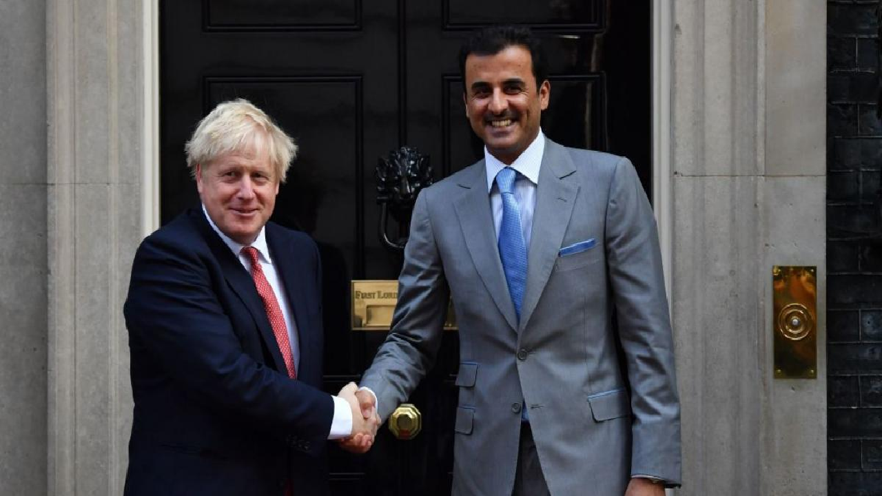 گفتگوی امیر قطر با بوریس جانسون درباره تحولات افغانستان