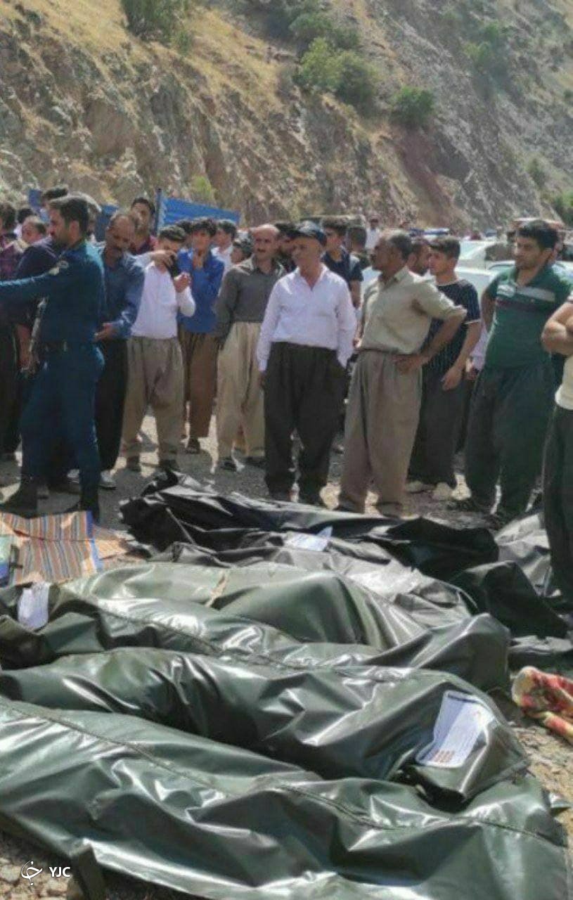 تصاویری از تصادف مرگبار در جاده پالنگان