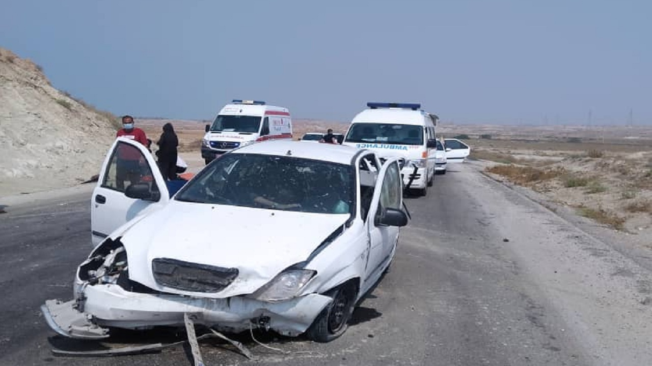 واژگونی خودرو در جاده دیلم به گناوه ۵ مصدوم برجاگذاشت