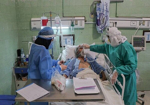 بیمار بستری شده مبتلا به ویروس کرونا