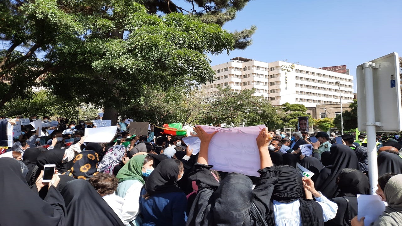 مداخله پاکستان در پنجشیر اعتراض افغانستانی های مقیم مشهد را برانگیخت+ فیلم و تصاویر