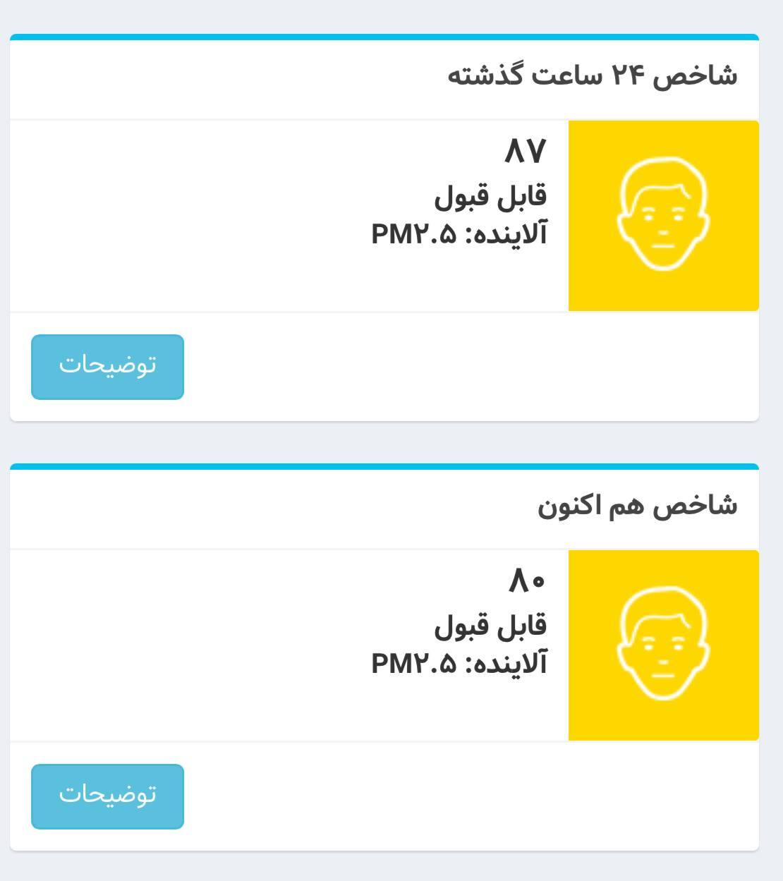 هوای تهران قابل قبول است
