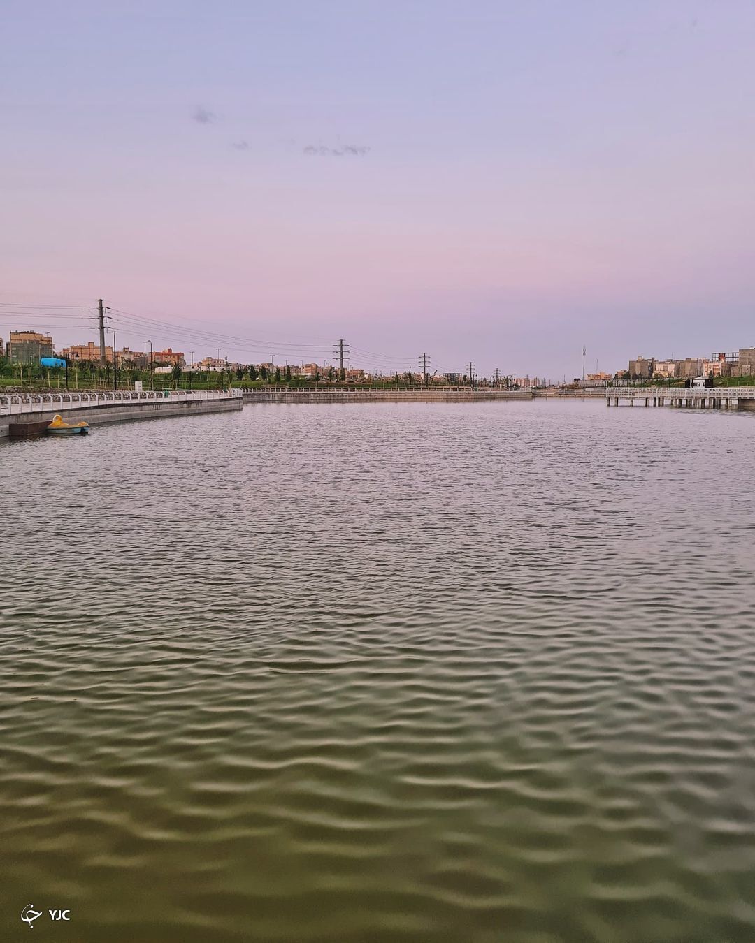 غروبی زیبا در رود پارک مشهد+ تصاویر