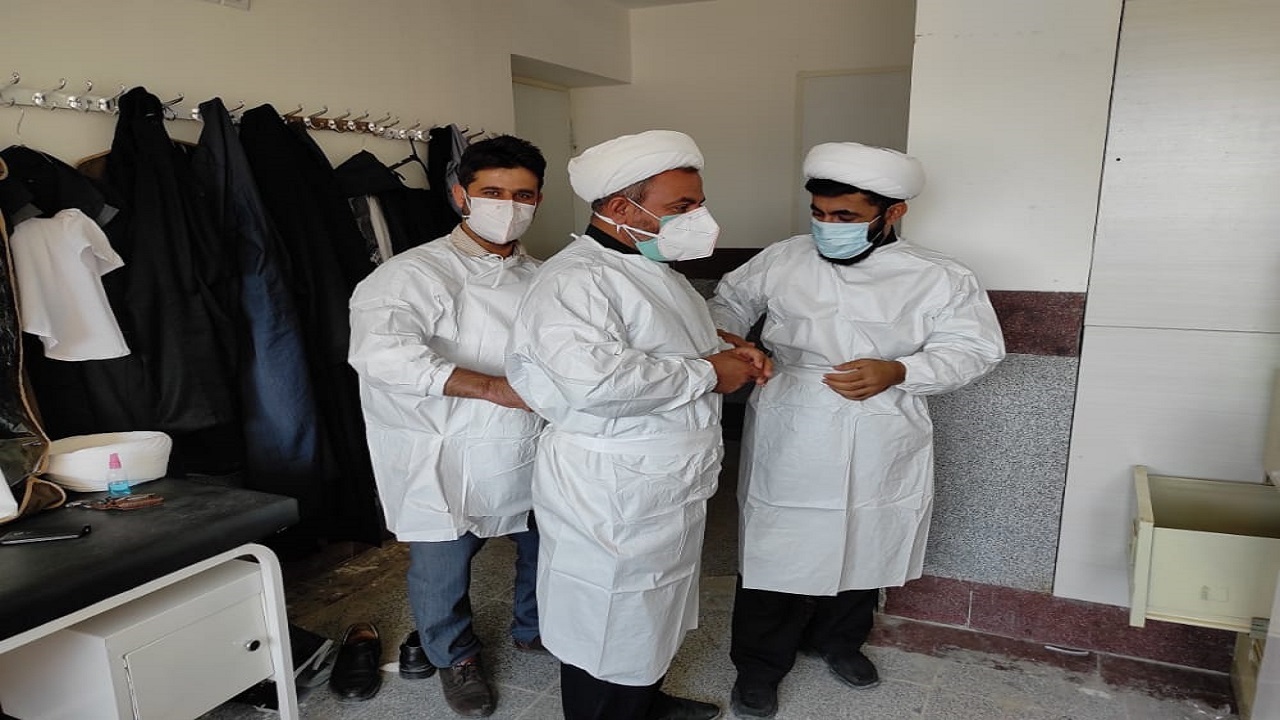 خدمات رسانی به بیماران کرونایی با کمک جهادگران باغملکی