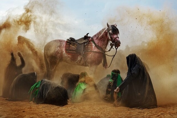 اجنه&zwnj;ای که در مصیبت عاشورا بر سرشان خاک می&zwnj;ریزند