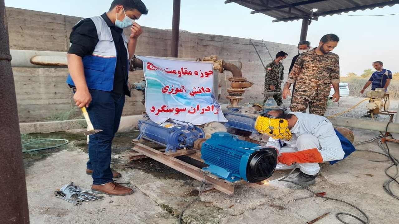 تعمیر الکتروموتور آبرسانی میهن آباد در سوسنگرد