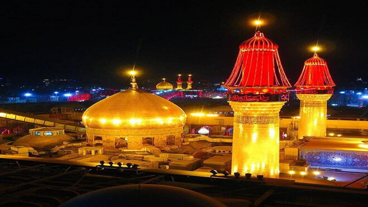 نمایی چشم نواز از حرم امام حسین (ع) + فیلم
