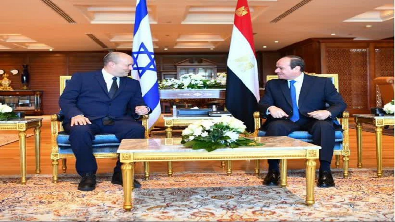 دیدار السیسی با نخست‌وزیر رژیم صهیونیستی در شرم الشیخ