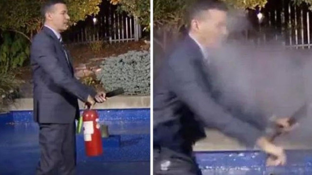 انفجار کپسول در دست گزارشگر هواشناسی!