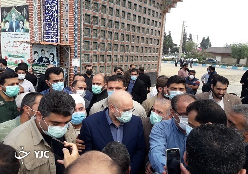 ادای احترام رئیس مجلس به شهدا در بهشهر+ تصاویر