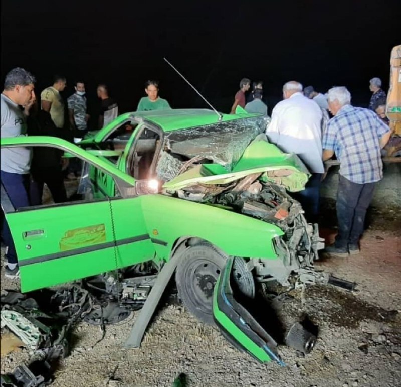 تصادف در جاده محلات خمین به علت مشکلات جاده + تصاویر