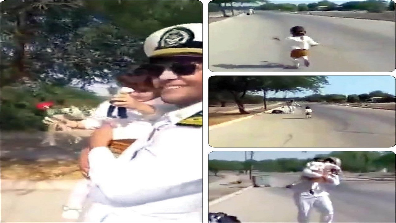 گفتگو با افسرناوبر مکران که استقبال دخترش از او پربازدید شد