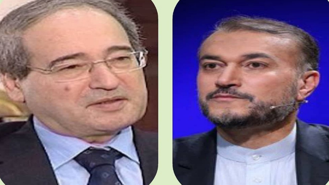 تاکید وزیر خارجه سوریه بر تداوم همکاری با کشورمان در گفت‌وگو با امیرعبداللهیان