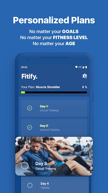 دانلود برنامه تمرین ورزش Fitify Workouts & Plans Full 1.18.1