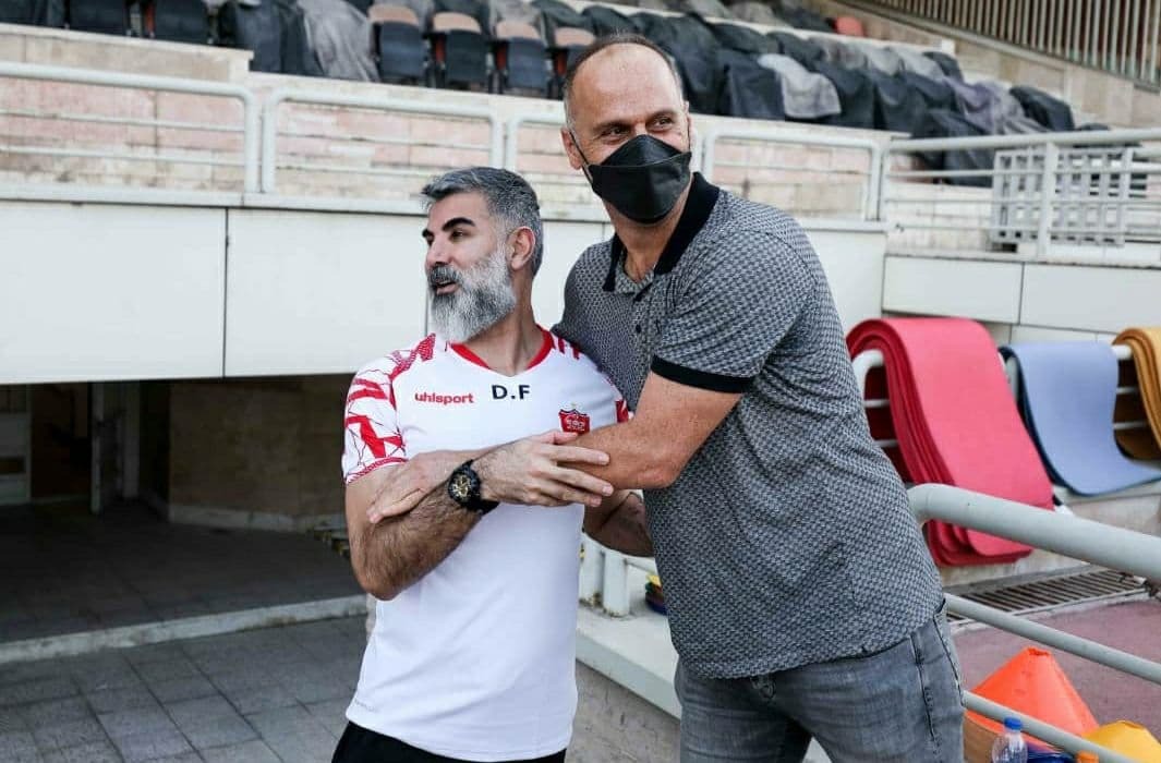 ابراهیم تقی&zwnj;پور، مهمان ویژه تمرین امروز تیم فوتبال پرسپولیس