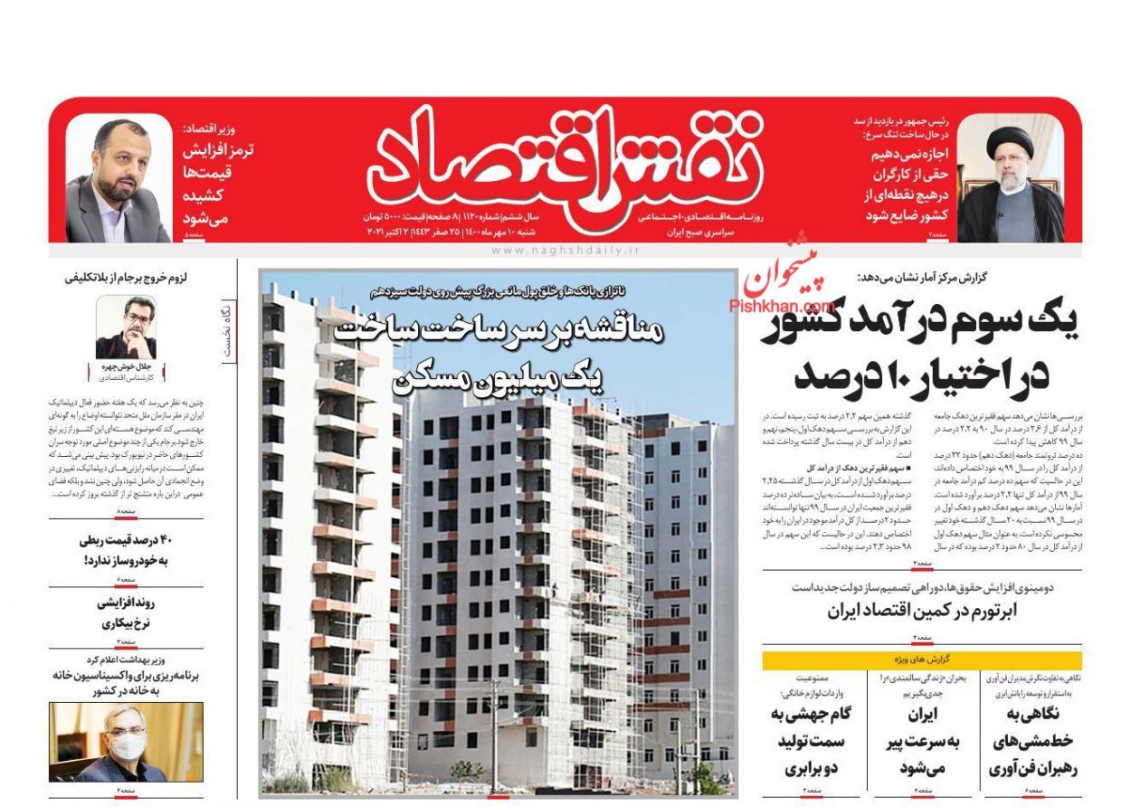 واردات خودرو بعد از توازن ارزی دولت/ مناقشه بر سر ساخت یک میلیون مسکن/ نیمه خلوت جاده سرمایه