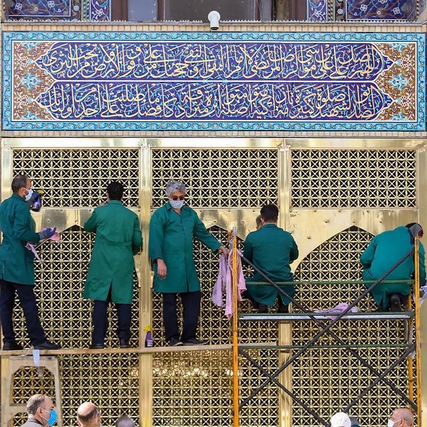 پنجره فولاد امام رضا(ع) تنظیف و شستشو شد+تصاویر
