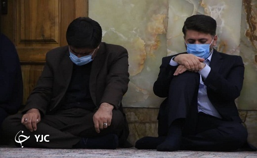 غبار رویی حرم حضرت امامزاده جعفر(ع)  در یزد با حضور استاندار+عکس