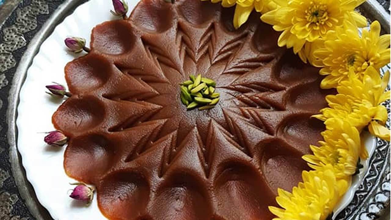 طرز تهیه حلوای خرما + فیلم